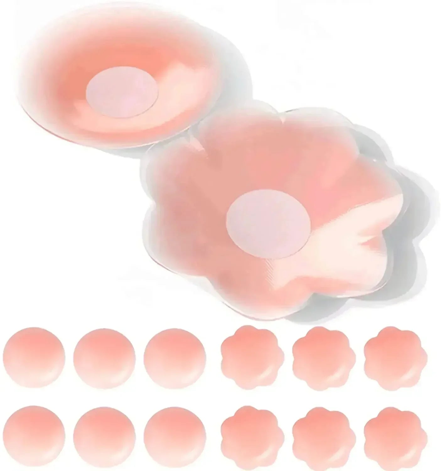 2-24PCS Invisible Self Adhesive Chest Paste Reusable Sticker Breast Petal Strapless Lift Up Bra Pad Silicone Petal Nipple Cover
