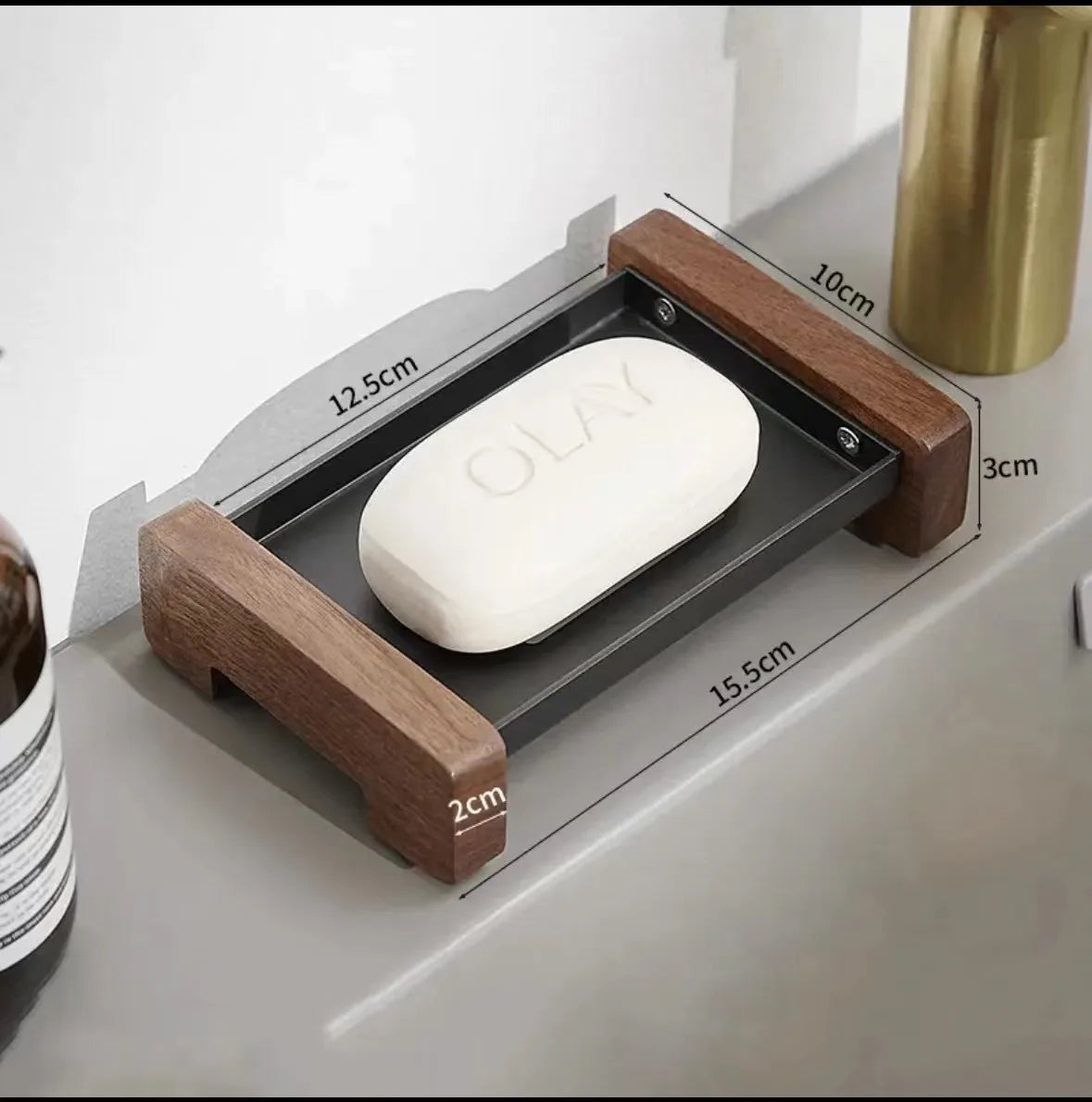 Nordic solid wood Light Luxury Towel Rack Bathroom Towel Shelf Perforated Wall Mounted Towel shelves Bathroom Accessories