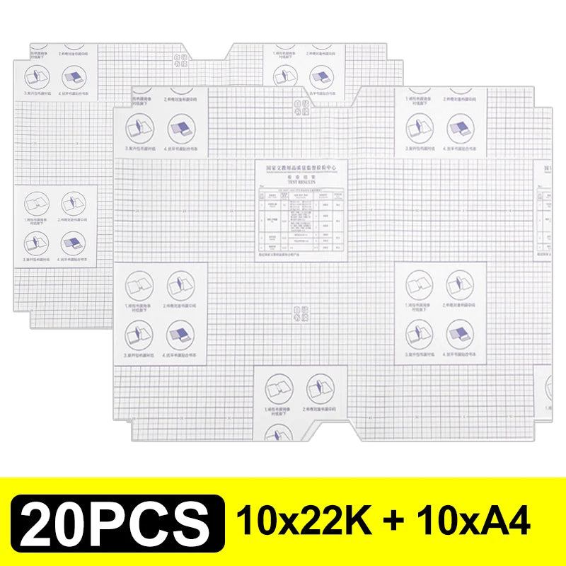 Lot de 10 à 30 protège-livres autocollants transparents et mats A4/16K/22K, imperméables, pour manuels scolaires, fournitures d'emballage