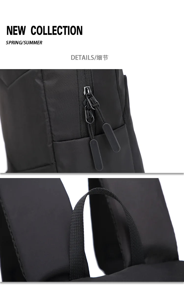 Mini sac à dos en toile pour homme, tendance, noir, cartable, petit sac japonais, sac de voyage, étanche