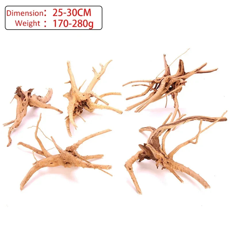 Natural Tree Trunk Aquarium Decoration Fish Tank Ornament Driftwood Cuckoo Roots Micro Landscape for Reptiles and Aquatic Decor