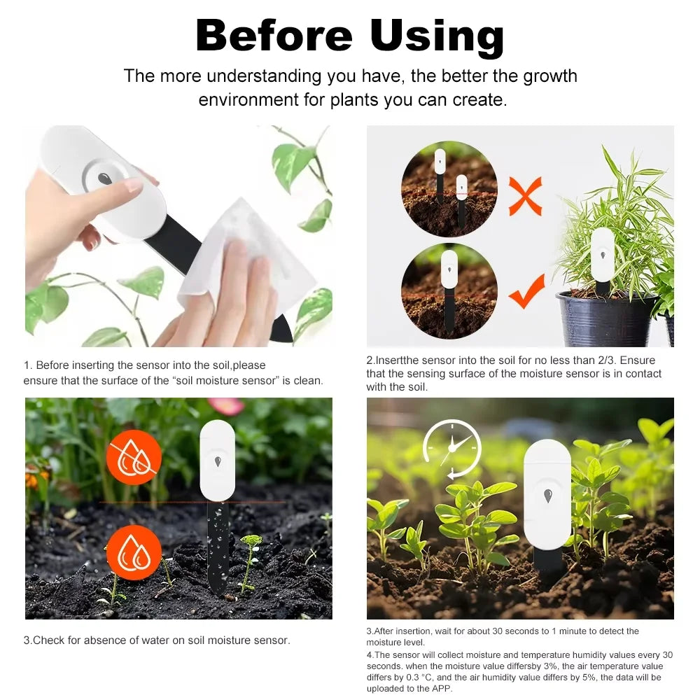 Capteur d'humidité du sol intelligent Tuya ZigBee, compteur de température et d'humidité, thermo-hygromètre, automatisation du jardin, détecteur d'irrigation