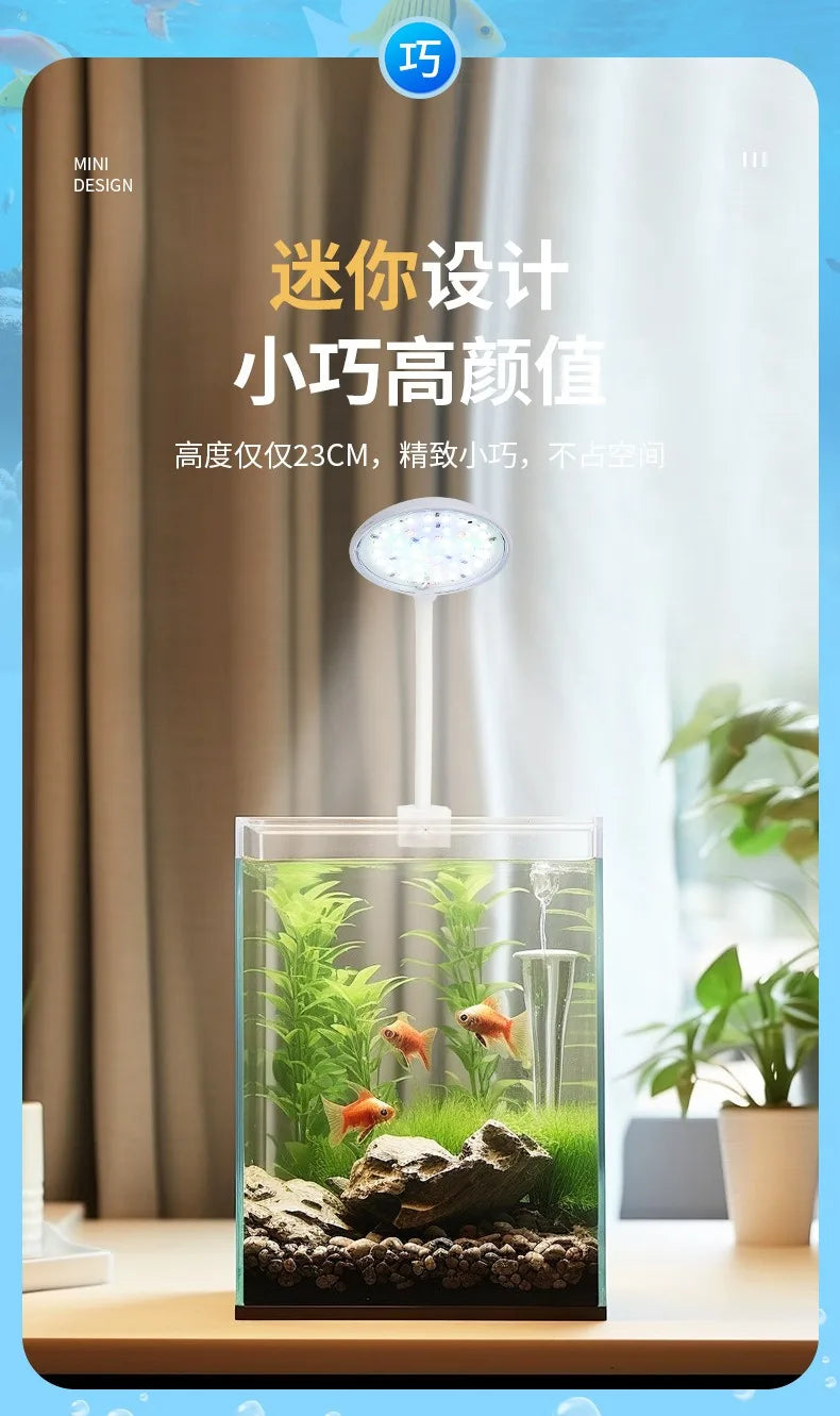 Lampe d'aquarium USB 5 W 7 W LED étanche pour aquarium, lampe sous-marine pour poissons, décoration d'aquarium, lampe pour plantes, mini lampe pour aquarium