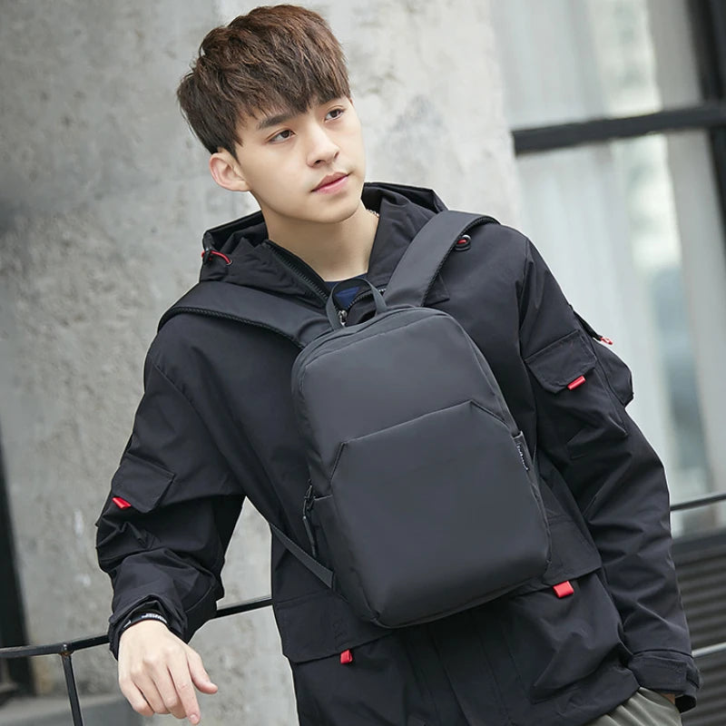 Mini sac à dos en toile pour homme, tendance, noir, cartable, petit sac japonais, sac de voyage, étanche