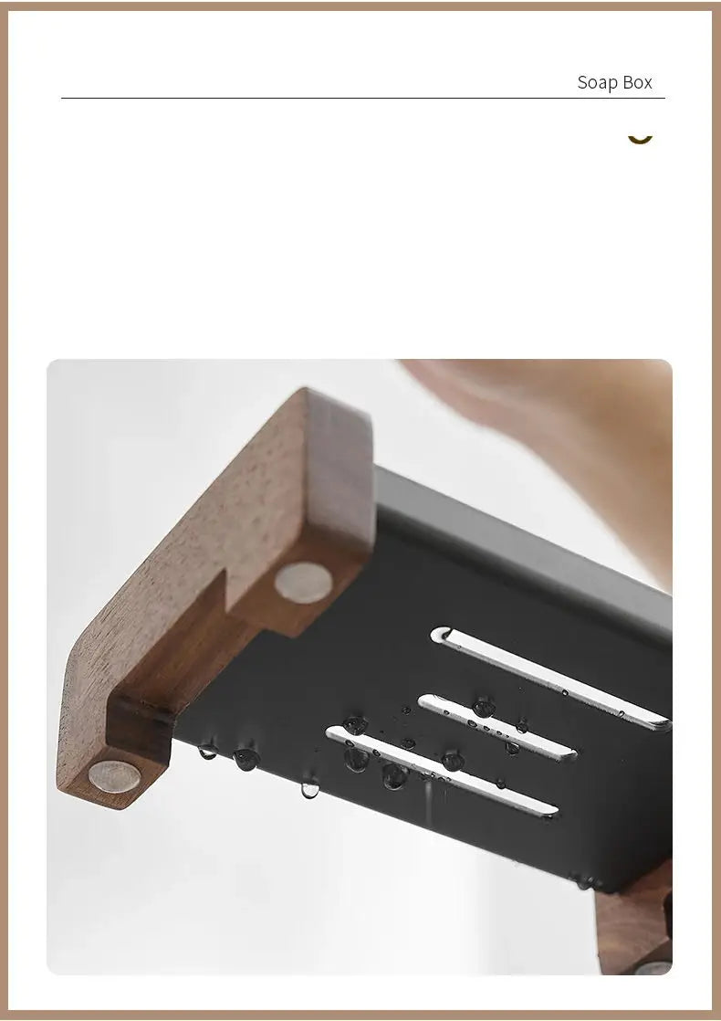 Nordic solid wood Light Luxury Towel Rack Bathroom Towel Shelf Perforated Wall Mounted Towel shelves Bathroom Accessories