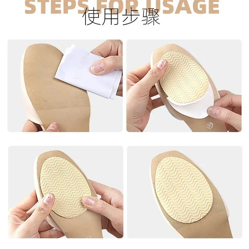 Tapis de chaussures antidérapant et résistant à l'usure, autocollants, protecteur de semelle auto-adhésif, talons hauts, autocollant pour l'avant-pied, coussinets de semelles en caoutchouc de silicone