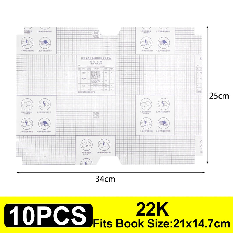 Lot de 10 à 30 protège-livres autocollants transparents et mats A4/16K/22K, imperméables, pour manuels scolaires, fournitures d'emballage