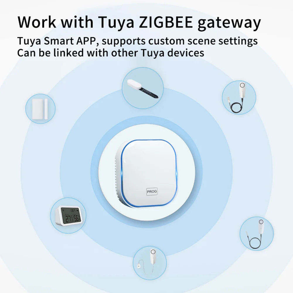 Testeur de sol intelligent Tuya Zigbee, compteur de température et d'humidité, thermohygromètre étanche, détecteur d'irrigation automatisé pour jardin