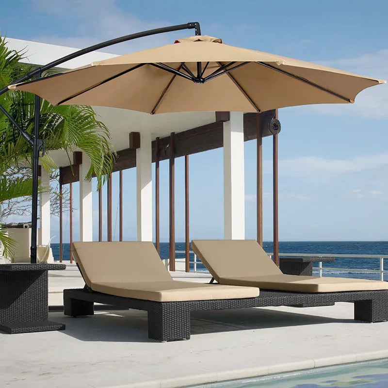 Parasol de jardin en tissu imperméable pour activités de plein air, pique-nique, camping