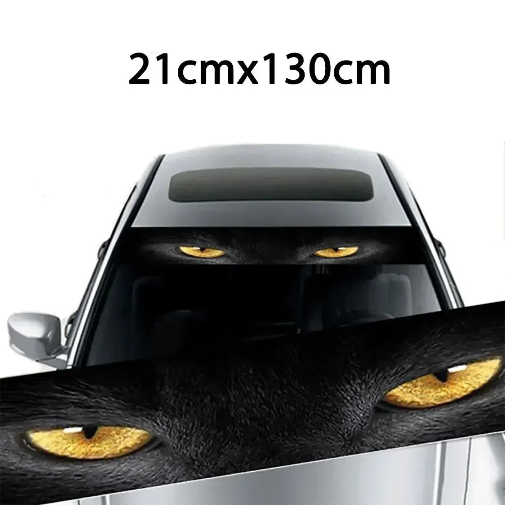 Car Front Windshield Sunshade Stickers 3D Vinyl Film Sunshade Decorative Stickers for Auto Front Windshield Decorative Sticker