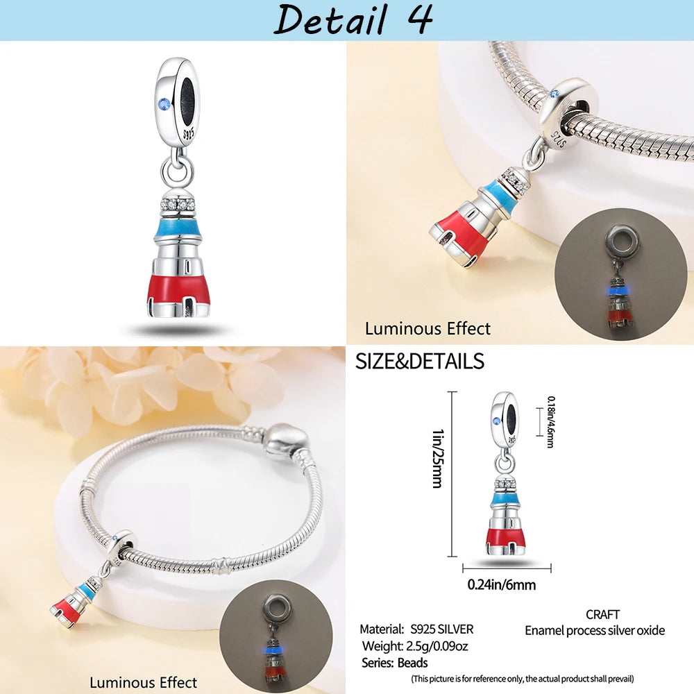 925 Sterling Silver Spots Series Charm Eiffel Tower Egypt Charms Pendant Fit MULA Original Sliver Bracelets DIY Jewelry Gifts