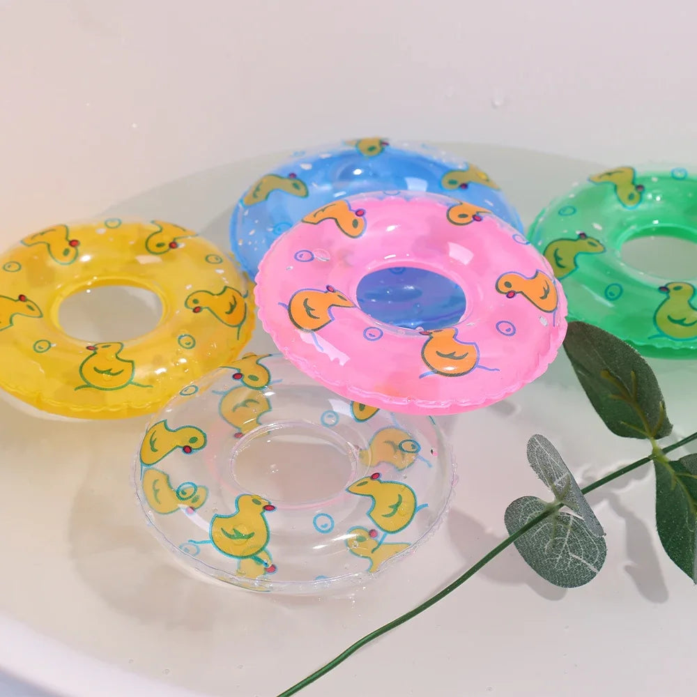 Mini bouée de bain pour enfants, jouet de piscine, anneau flottant, jouet amusant pour bébé, poupée flottante en caoutchouc, jeux gonflables