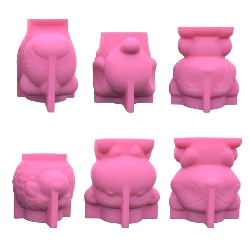 MXME Creative-Resin Plant Pots Silicone Mold Flower Pots Resin Mold Pen Holder Vase Epoxy Casting Mold