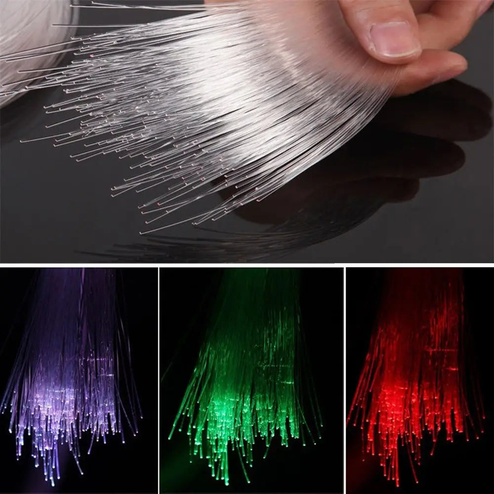Câble à fibre optique en plastique transparent PMMA 50 m x 0,75 mm/1 mm pour éclairage LED