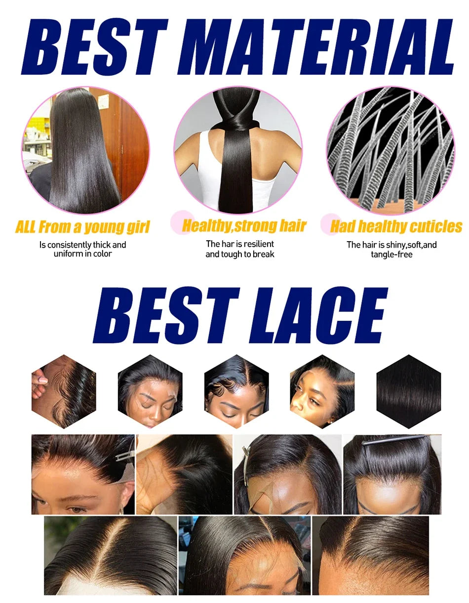 200% BSGN Chocolate Bob Wigs 13X4 HD Transparent Lace Frontal Wigs Human Hair 100% Human Hair For Woman Pre Plucked Glueless Wig