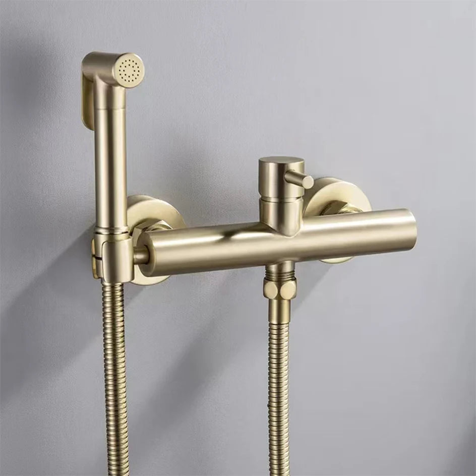 VGX Brass Bidet Faucet Set Handheld Ducha Higienica Hot Cold Toilet Crane Women Washer Bathroom Shattaf Sprayer Hygienic Shower
