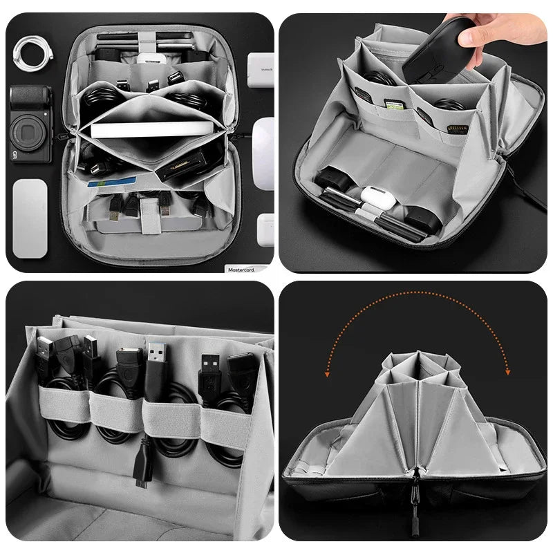 Organiseur de voyage pour appareils électroniques, pochette pour batterie externe, étui pour accessoires électroniques, câbles USB, disques durs