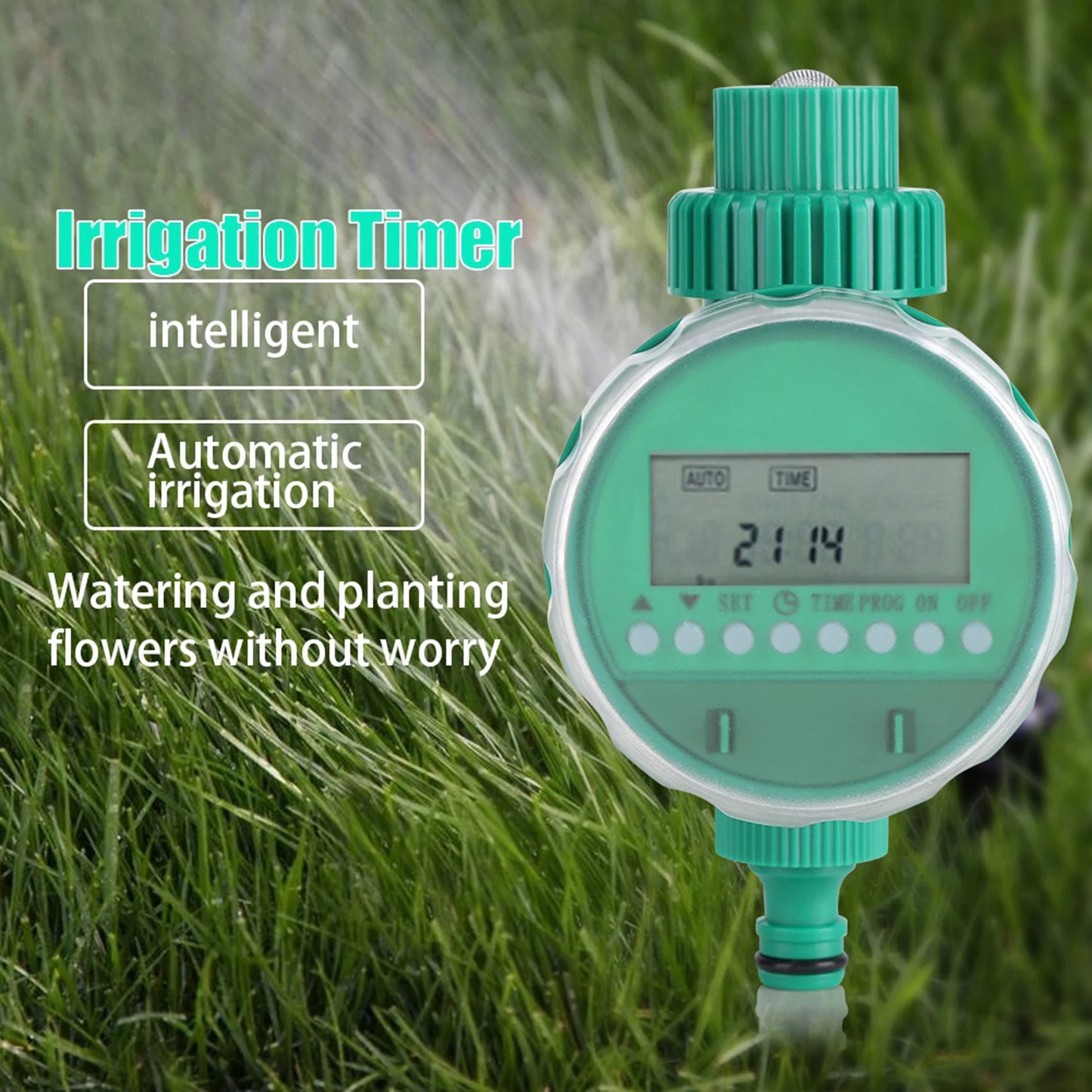 Minuterie d'arrosage avec écran LCD, système d'arrosage automatique de jardin, système d'irrigation goutte à goutte