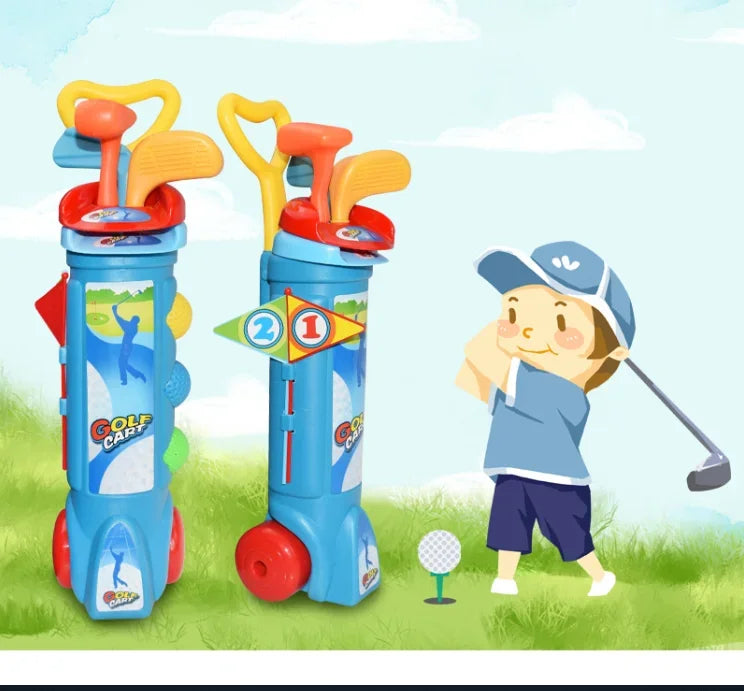 Ensemble de clubs de golf pour enfants, jouets de sport d'intérieur et d'extérieur rétractables, jeux de golf pour parents et enfants, jouets interactifs d'extérieur