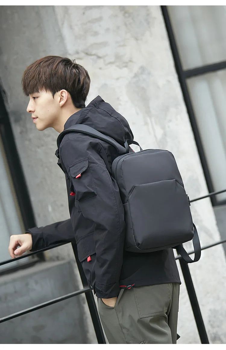 Mini sac à dos en toile pour homme, tendance, noir, cartable, petit sac japonais, sac de voyage, étanche