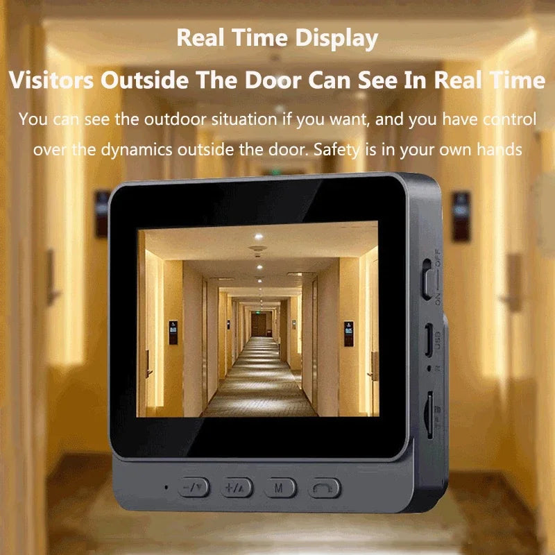Wireless Video Intercom Doorbell HD Night Vision 4.3-inch lPS Screen Waterproof Visual Door Bell Camera Smart Home Security