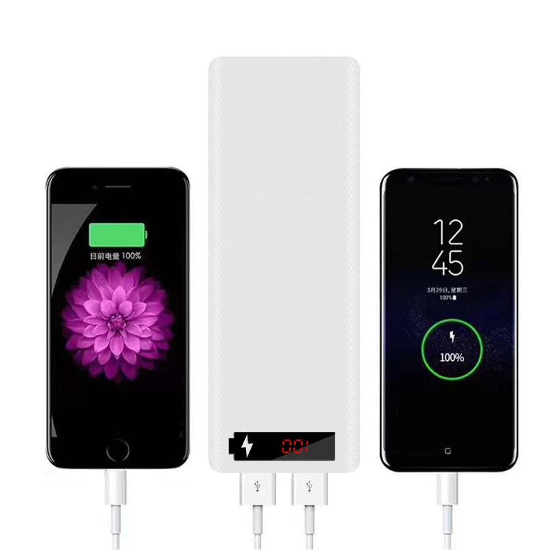 Dual USB Micro USB Type C Power Bank Shell 5V DIY Shell 18650 Holder Cases Detachable Battery Charge Storage Box Without Battery