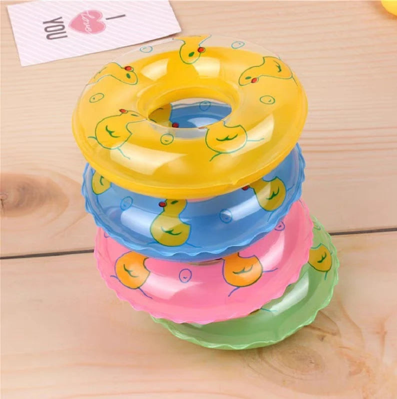 Mini bouée de bain pour enfants, jouet de piscine, anneau flottant, jouet amusant pour bébé, poupée flottante en caoutchouc, jeux gonflables