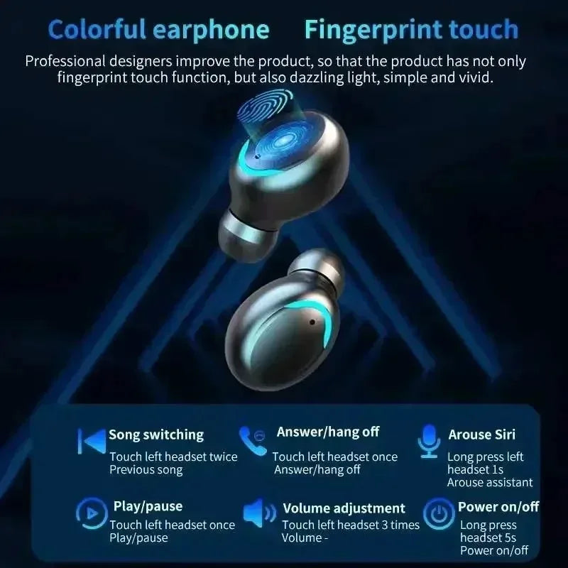 Écouteurs sans fil Bluetooth 5.3 TWS F9-5, casque stéréo Hi-Fi, étanches, avec micro, mains libres