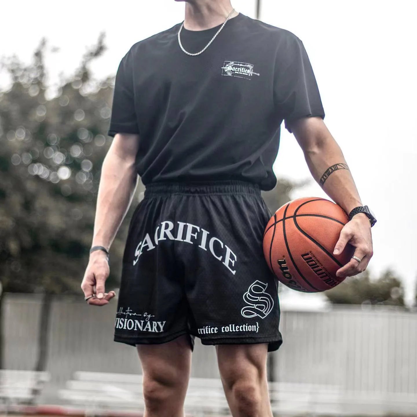 American Style Fashion Trend Men's Clothing Sports Fitness Men's Shorts Quick Drying Breathable Mesh Basketball Training Shorts