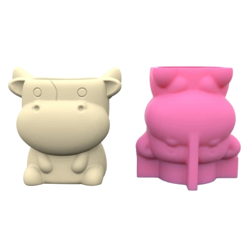 MXME Creative-Resin Plant Pots Silicone Mold Flower Pots Resin Mold Pen Holder Vase Epoxy Casting Mold