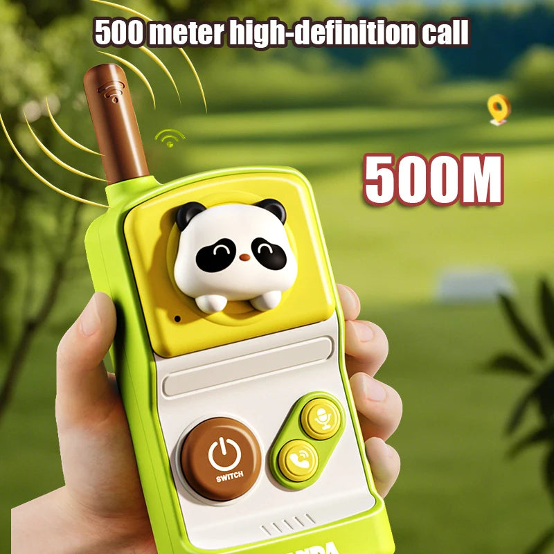 Talkie-walkie électronique pour enfants, 500 m, 2 pièces, radio, téléphone, communication, mini jouet rechargeable pour enfants de 3 ans