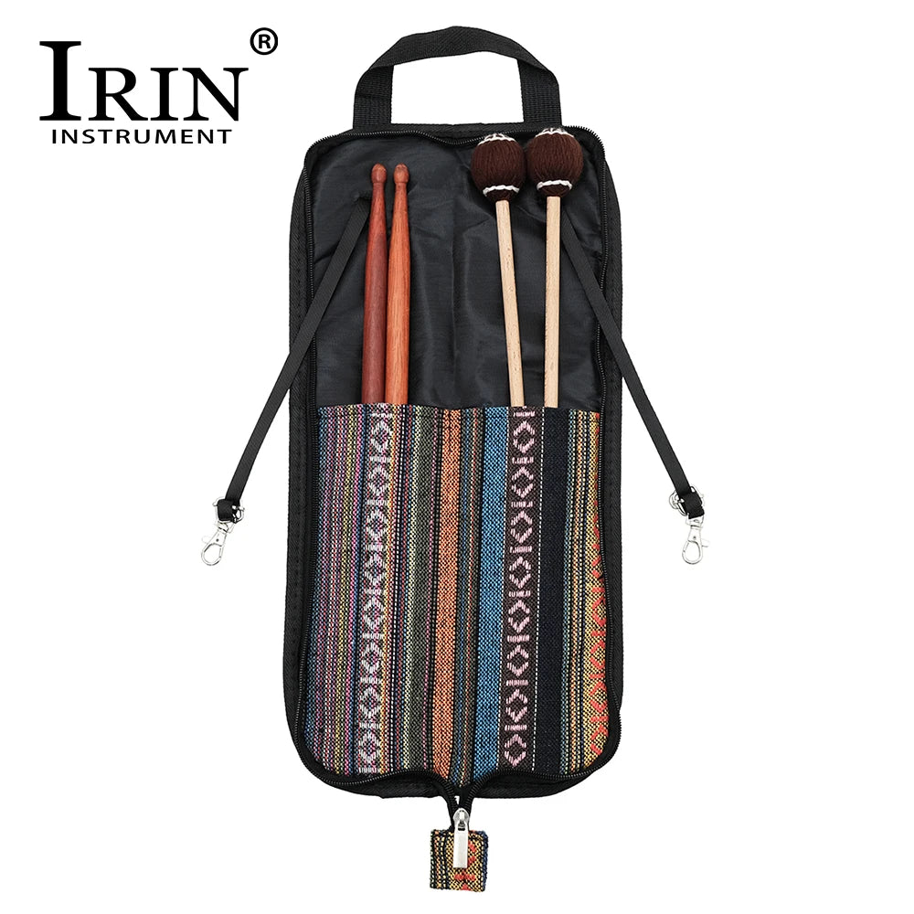 IRIN Drumstick Bag Portable Waterproof Cotton Drum Stick Bag Storage Case Percussion Drum Instrument Accessories Drumstick Bag