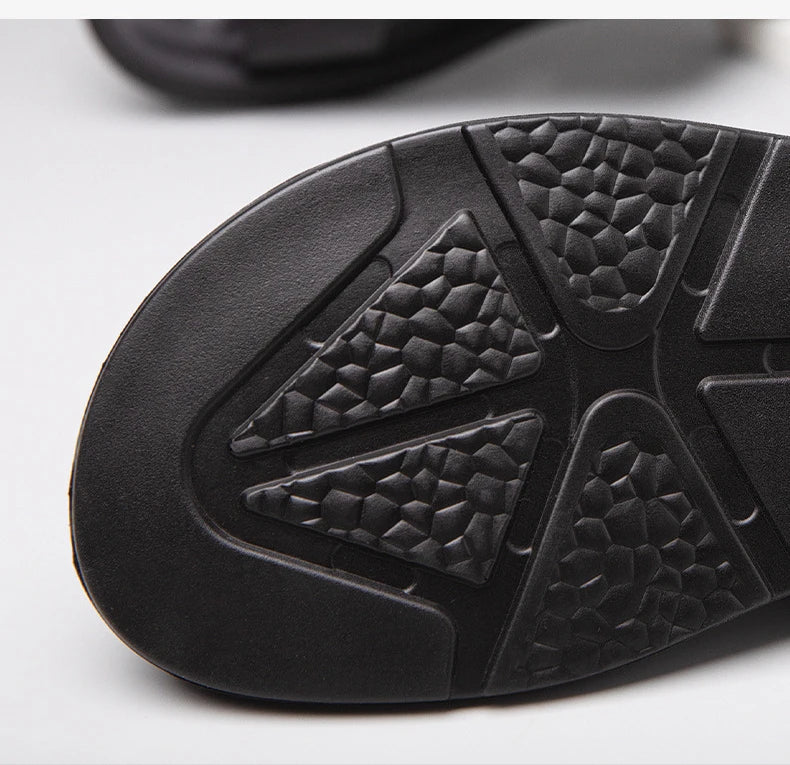 Chaussures d'été pour hommes, sandales en cuir véritable, imprimé crocodile, pantoufles décontractées, tongs à coussin d'air, chaussures de plage cool