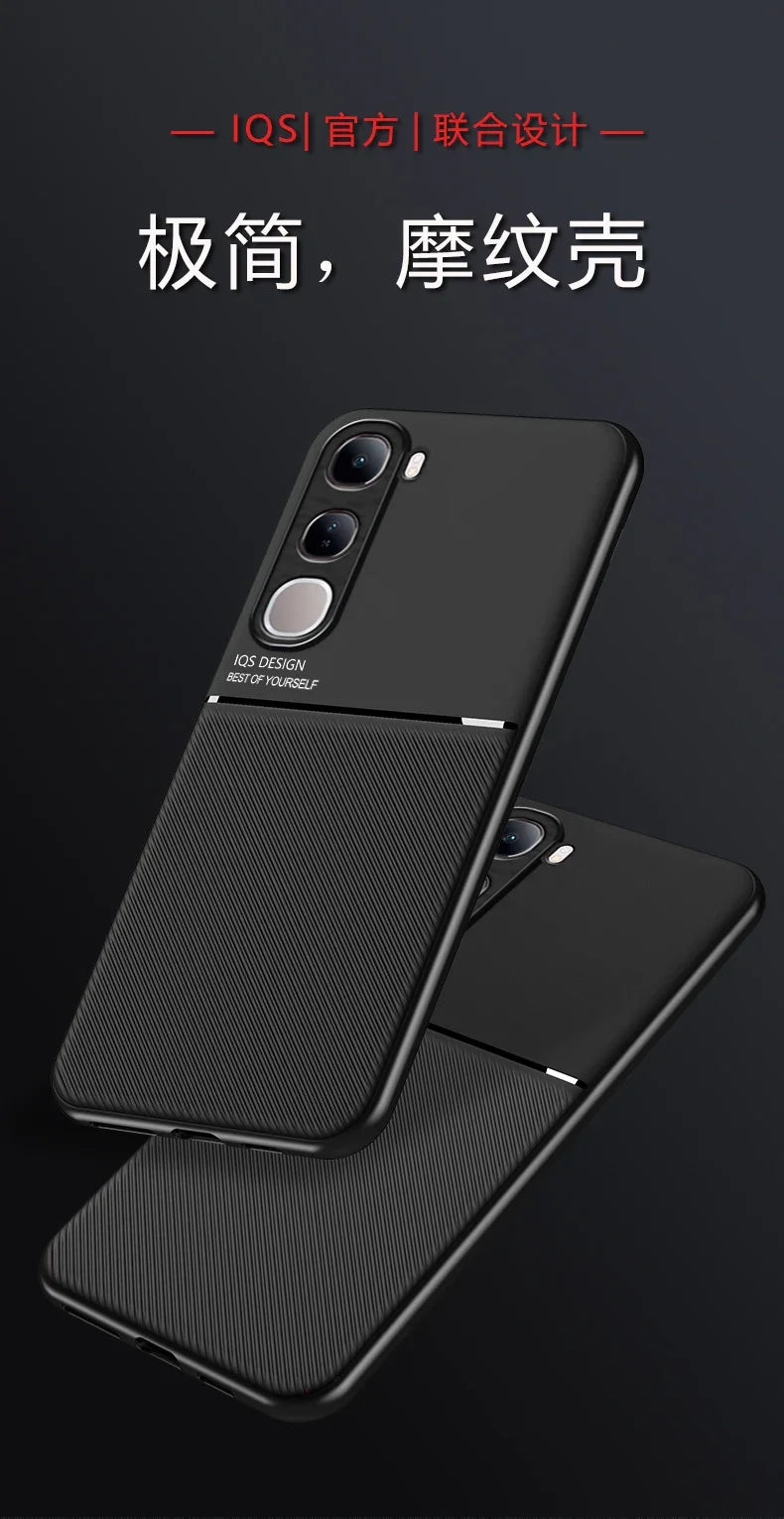 Magnetic Car Phone Case for vivo V40 Lite 4g/5G Prov40 vivo Magnet Metal Soft TPU Shockproof Cover VIVO V40 pro V 40 v40 lite 4G