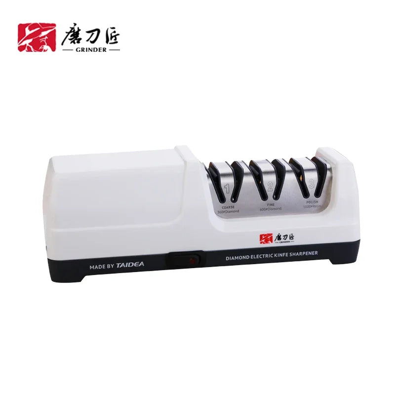 TAIDEA Top Level TG2101/TG2202 3 Stages 360 600 1000 Grit Electric Diamond Steel Sharpener Slot for Kitchen Ceramic Knife
