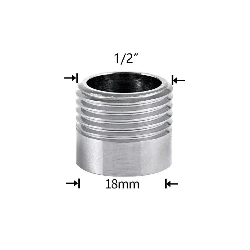 Water Faucet Coupler 1/2 To M16 M18 M20 M22 M24 M28 M32 Thread Connector Conversion Tap Adapter Fitting Bubbler Kitchen Bathroom