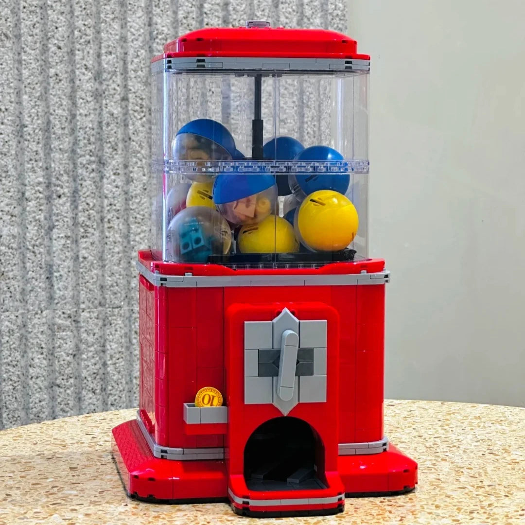 2025 New Creative Ideas Vending Machine Set Building Blocks Coin Operated Play Game Brick Toys Girl Boy Birthday Gifts 1343pcs