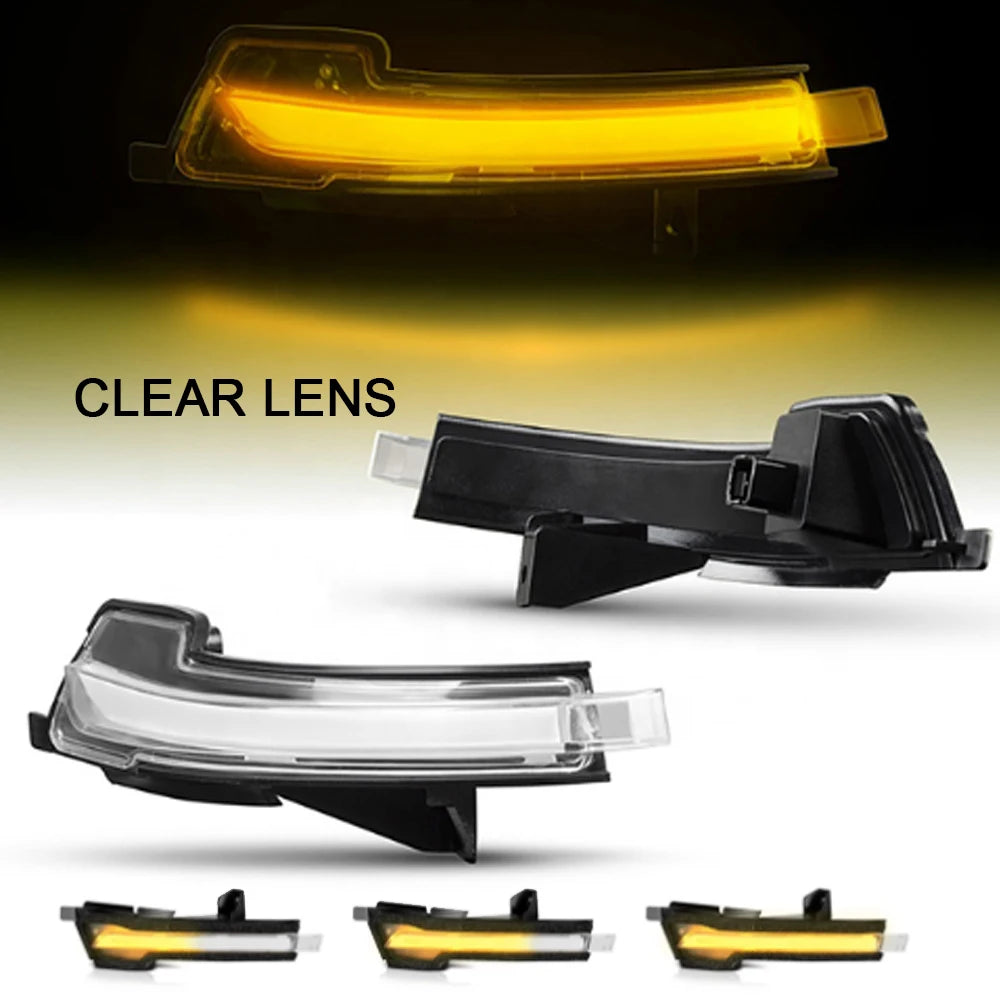 For Ford Mustang 2015-2021 Side Rear View Mirror LED Side Marker Turn Signal Repeat Blinker Lights Parking Dynamic Amber Lamp
