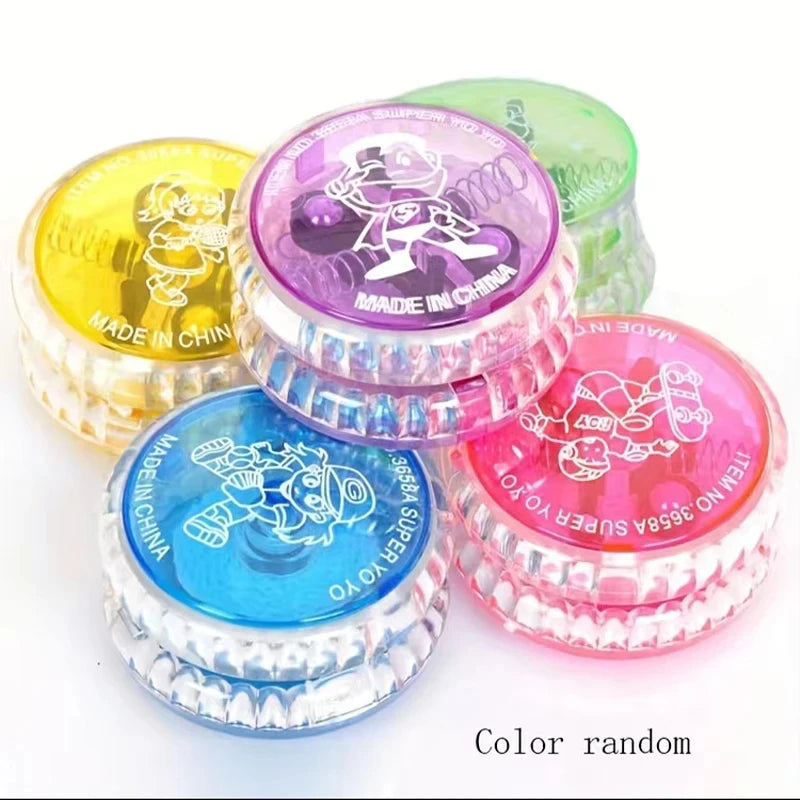 Yo-yo lumineux pour enfants, jouet créatif à paillettes, Yo-yo pour garçon, puzzle yo-yo éblouissant, balle yo-yo phosphorescente