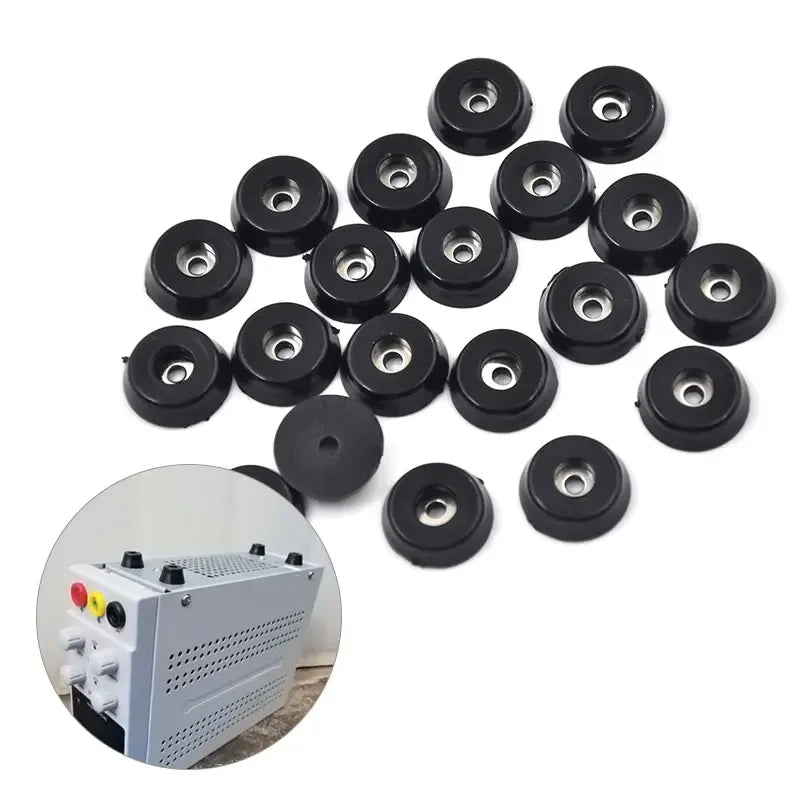 Lot de 8 pieds de meubles antidérapants noirs, coussinets coniques en caoutchouc pour protection de sol