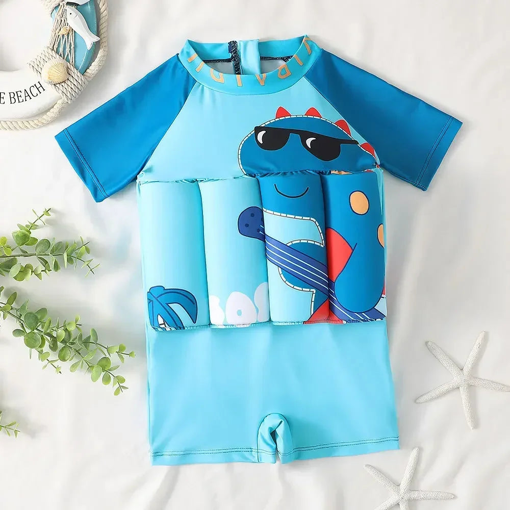 Maillot de bain une pièce pour enfants, protection contre les éruptions cutanées, imprimé dessin animé, vêtements de natation pour filles et garçons