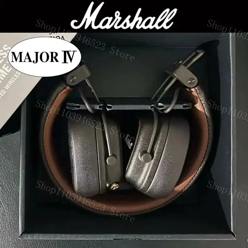 Casque Bluetooth Marshall Major IV 4, basses profondes, design ergonomique, plus de 80 heures d'autonomie, casque de sport pliable sans fil