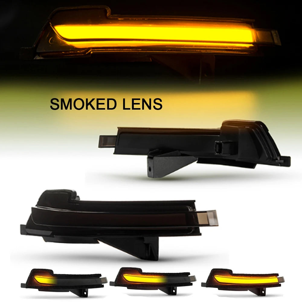 For Ford Mustang 2015-2021 Side Rear View Mirror LED Side Marker Turn Signal Repeat Blinker Lights Parking Dynamic Amber Lamp