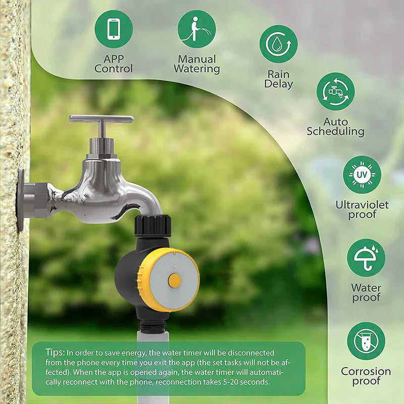 Nouveau minuteur d'arrosage intelligent Wifi pour jardin, contrôleur d'arrosage automatique Wifi, vanne intelligente Wifi, système d'arrosage goutte à goutte