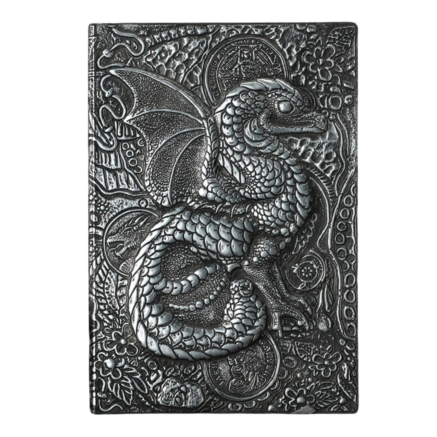 Carnet de notes A5 en relief avec motif dragon volant 3D, fait à la main, couverture en cuir, cadeau pour homme, voyage, pensées, notes, poésie
