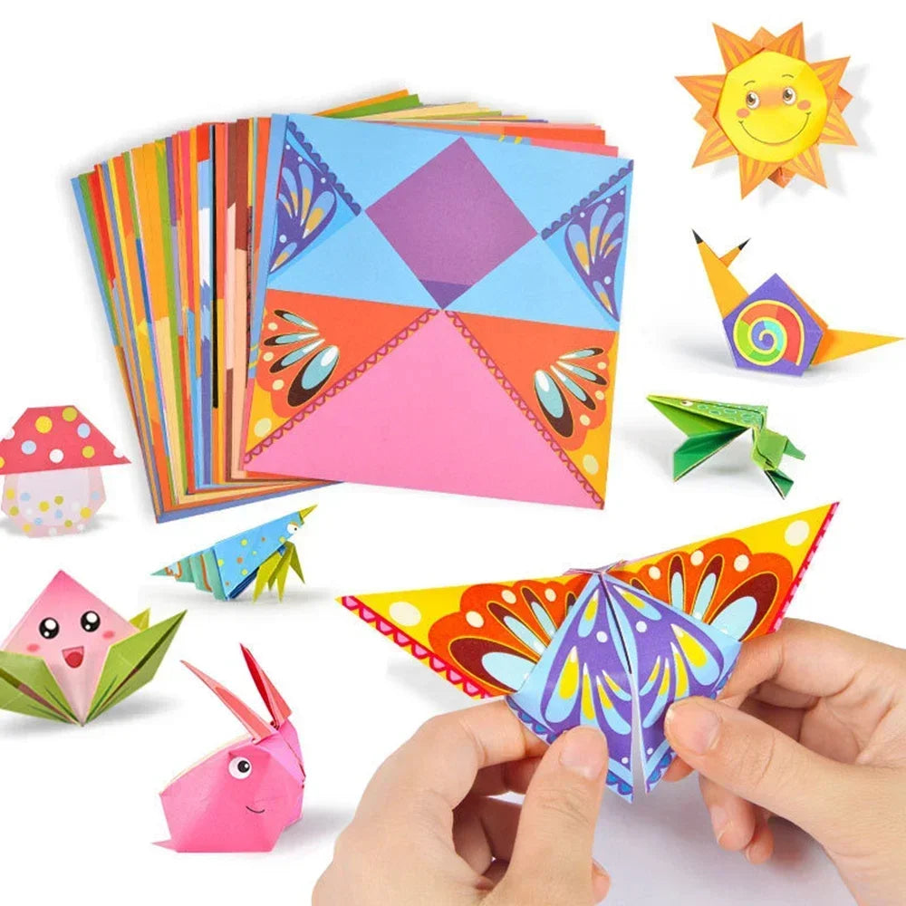 108 Pages Montessori Toys Cartoon Animal Origami Paper Kid DIY Craft Toy Handcraft Parper Art Educational Toy for Children Gift