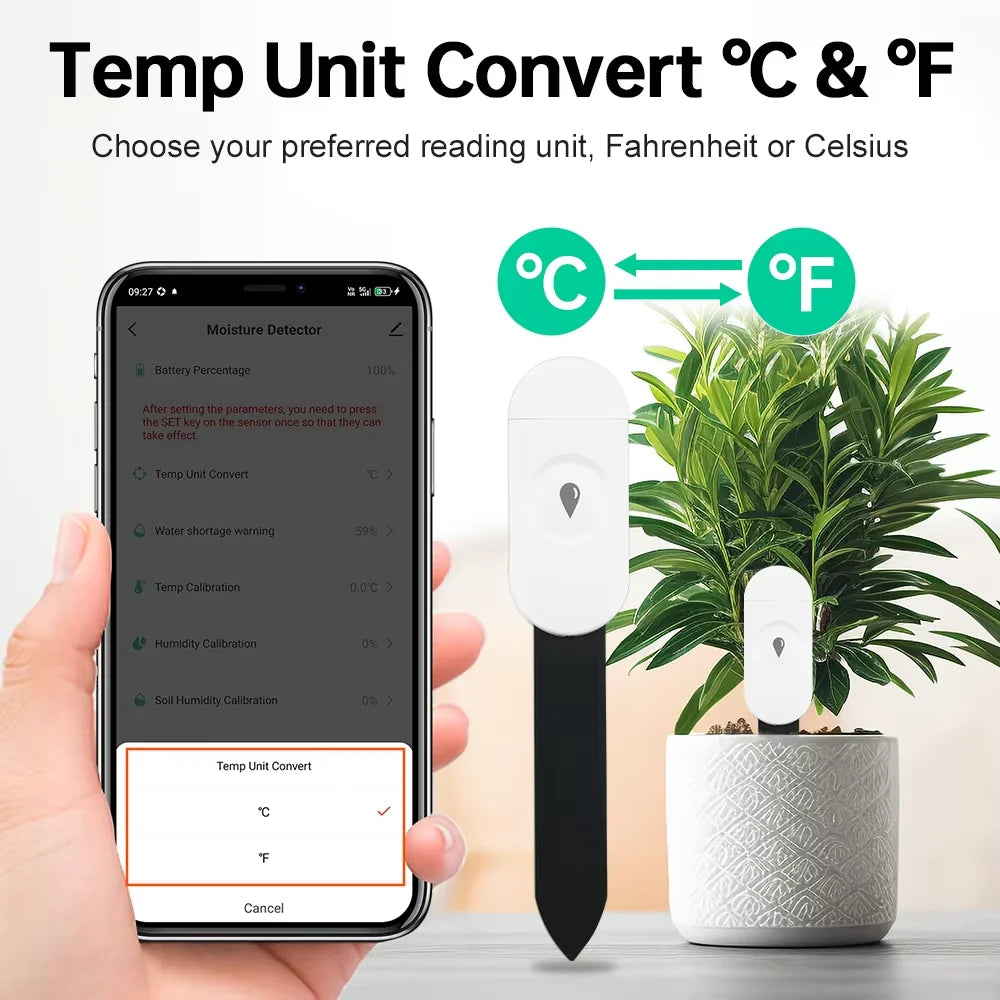 Capteur d'humidité du sol intelligent Tuya ZigBee, compteur de température et d'humidité, thermo-hygromètre, automatisation du jardin, détecteur d'irrigation