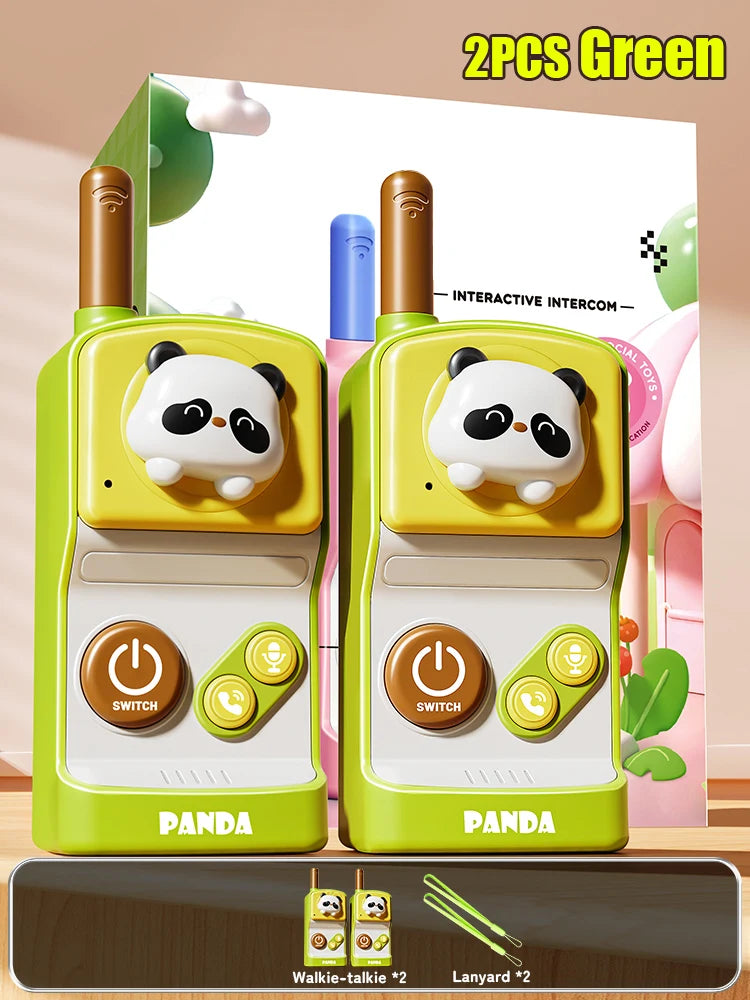 Talkie-walkie électronique pour enfants, 500 m, 2 pièces, radio, téléphone, communication, mini jouet rechargeable pour enfants de 3 ans