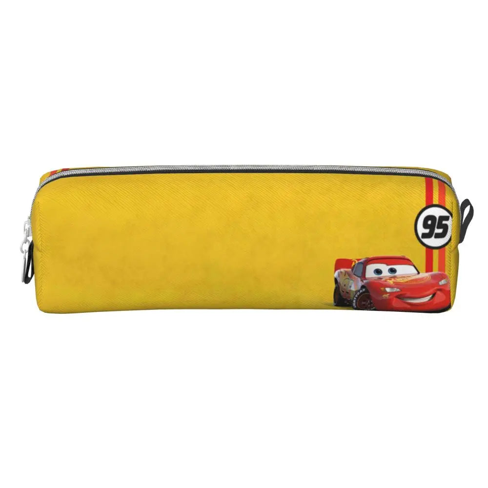 Trousses à crayons courtes personnalisées à gros visage, voitures neuves, Lightning McQueen, trousses à crayons, stylos, sacs pour enfants, fournitures scolaires, papeterie à fermeture éclair