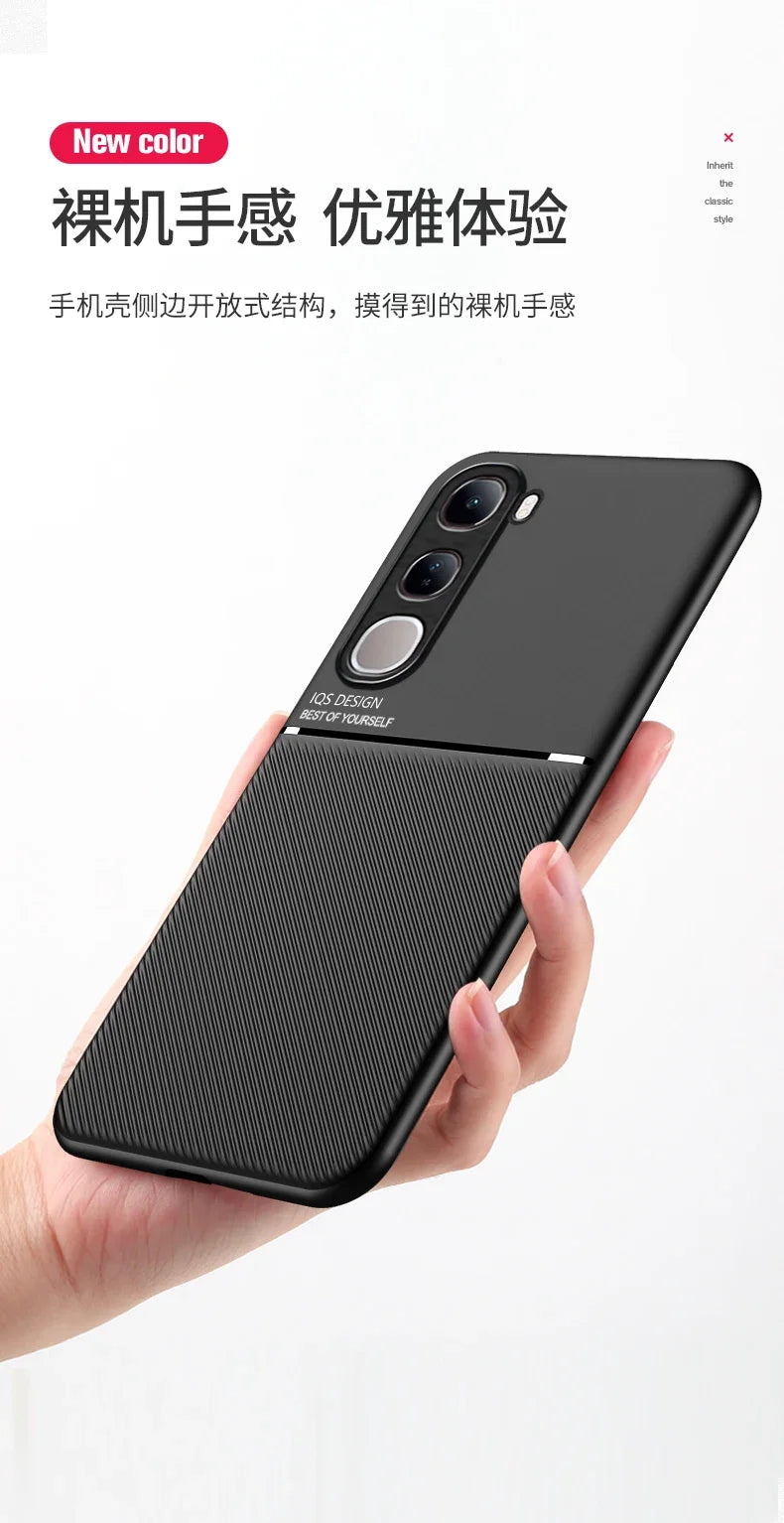Magnetic Car Phone Case for vivo V40 Lite 4g/5G Prov40 vivo Magnet Metal Soft TPU Shockproof Cover VIVO V40 pro V 40 v40 lite 4G